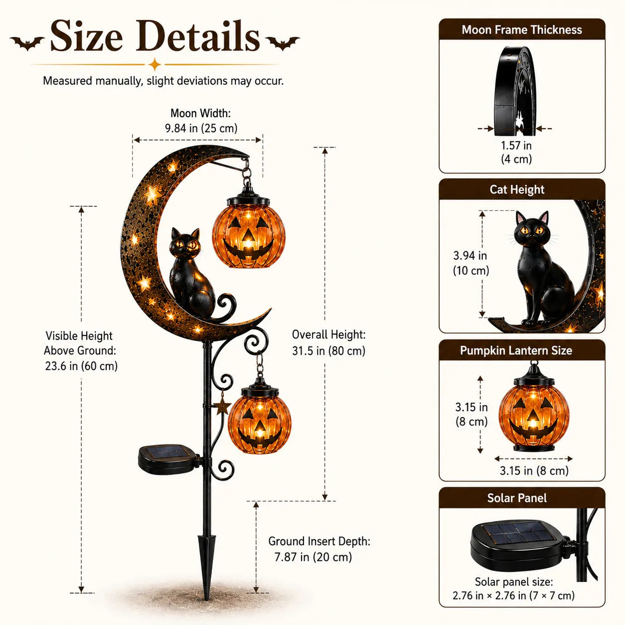 🔥Last Chance Before They're Gone! Solar Halloween Black Cat Moon Garden Stake Light 🎃🐈⬛🌙