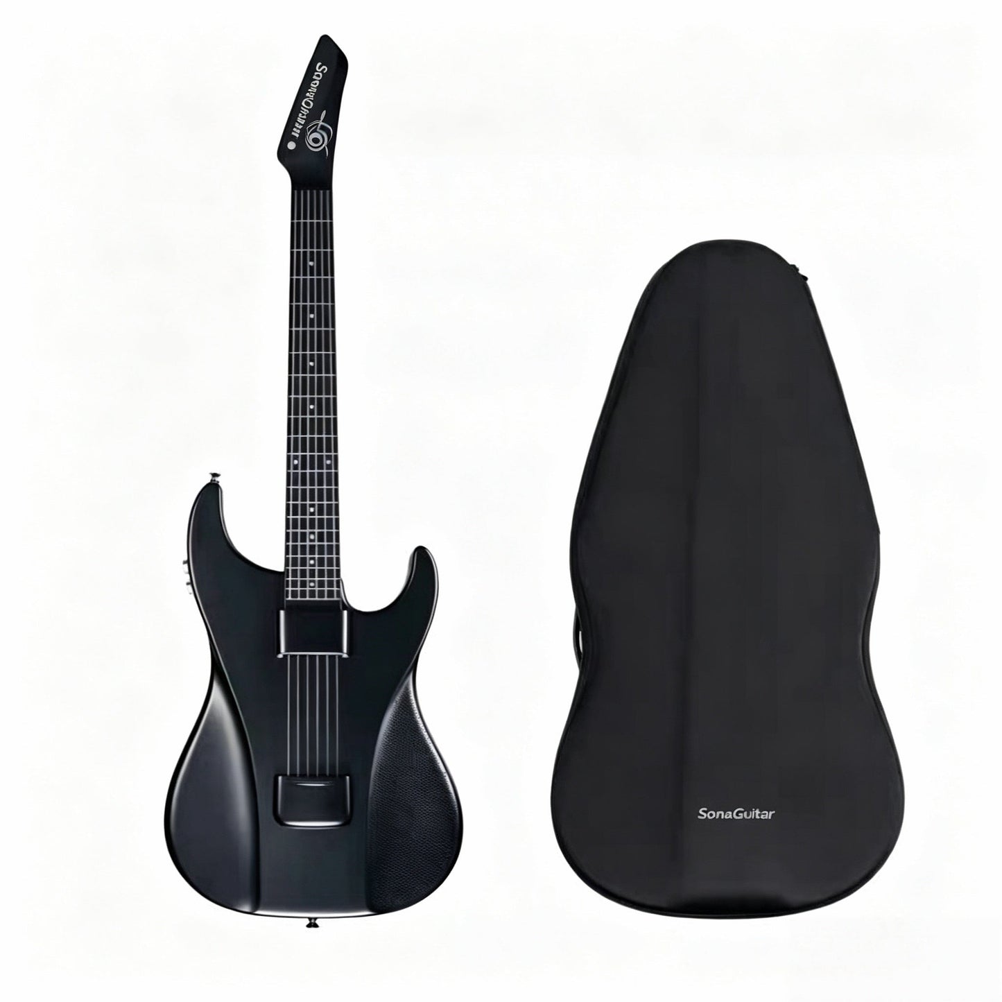 ⏰Limited-Time Sale⚡✨🎸Silent No-Sore-Finger Smart Travel Guitar Black & White for Beginners & Band✨